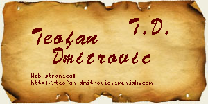 Teofan Dmitrović vizit kartica